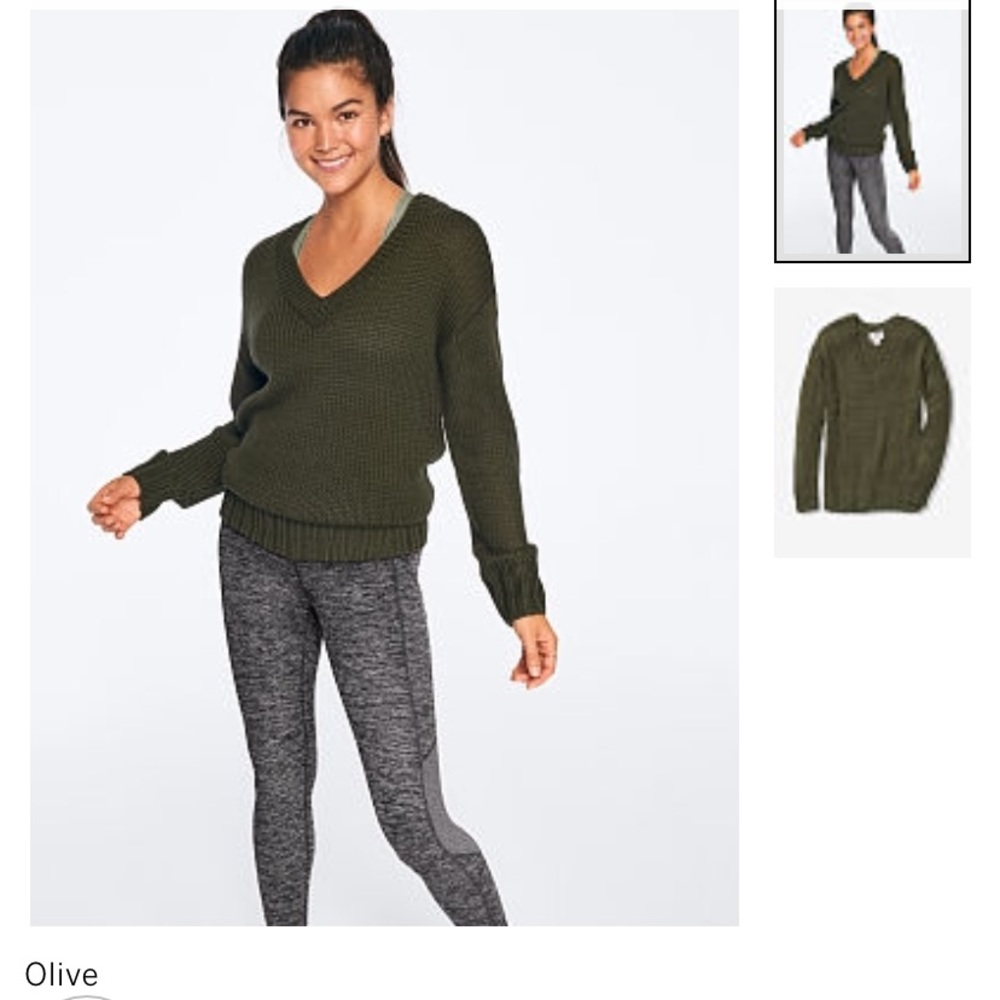 Olive green boyfriend sweater